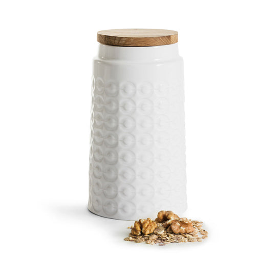 瑞典 Sagaform Nature 橡木經典壓紋密封罐-1.2Liter