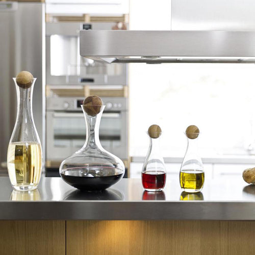 瑞典 Sagaform Nature 橡木瓶塞玻璃水瓶-1Liter