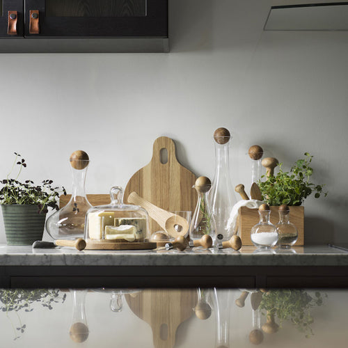 瑞典 Sagaform Nature 橡木瓶塞玻璃水瓶-1Liter