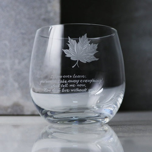 MSA【手工雕刻】330cc 楓葉maple leaf 京都楓情 SCHOTT ZWIESEL德國蔡司水晶威士忌杯-GA2041