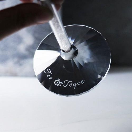 MSA【手工雕刻】(一對價) 350cc【鑽石婚戒】卡薩布蘭卡婚禮滿鑽無鉛水晶結婚對杯-GA2165