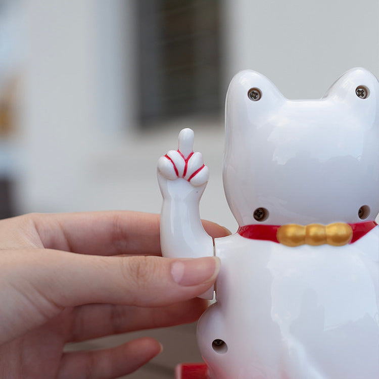 創意小物館 惡搞中指招財貓