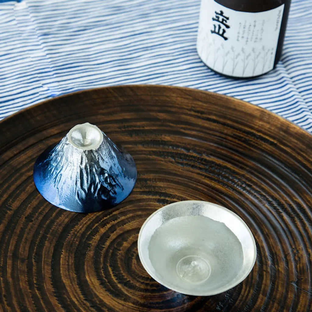 日本 能作 NOUSAKU 藍色富士山風情杯