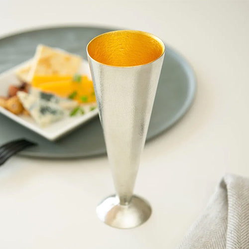 日本 能作 金箔香檳杯 - S