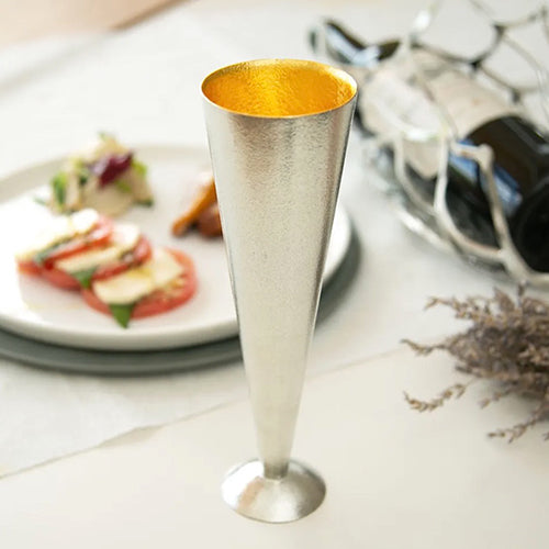 日本 能作 金箔香檳杯 - L