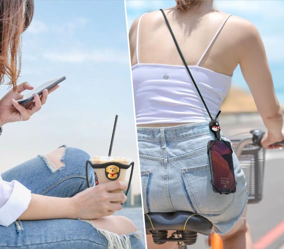 Bone 陪你在身邊 - 斜背手機綁+環保杯綁禮物組