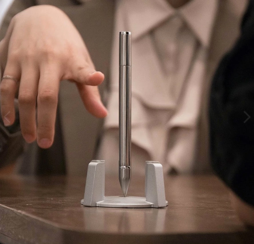 【可雷雕客製】novium 鈦金自立筆 - 烤漆純黑鈦