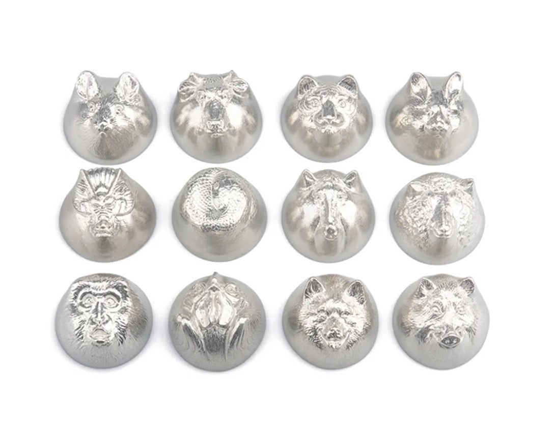 日本 能作 金箔十二生肖造型杯組