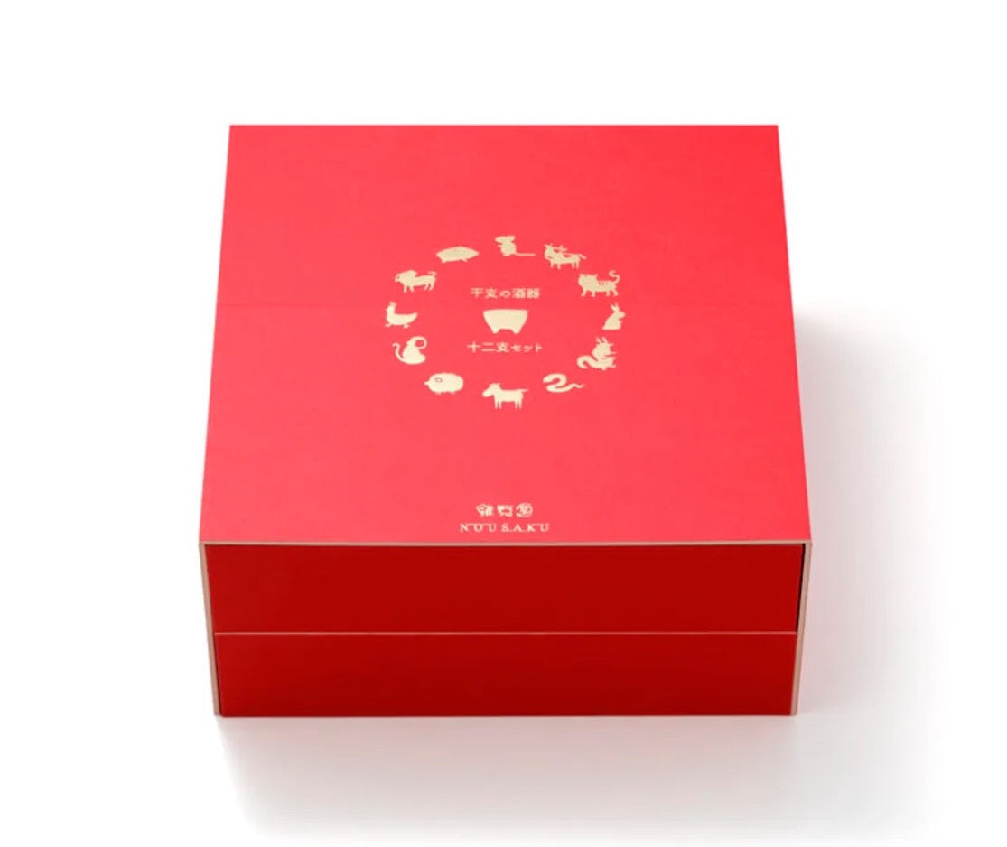 日本 能作 金箔十二生肖造型杯組