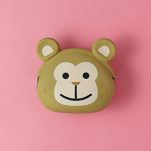 P+G Design mimi POCHI Friends 動物造型矽膠口金包 猴子