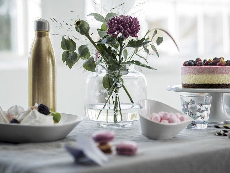 瑞典 Sagaform【SEA Glasbruk】花舞蝶飛花器