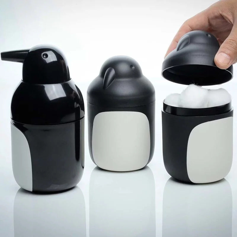 泰國 Qualy 冰原企鵝-收納罐(黑)