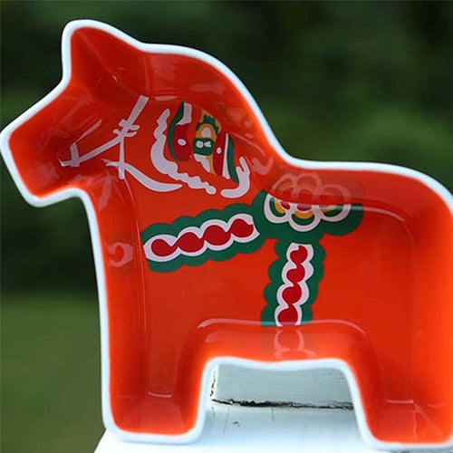 瑞典 Sagaform 【Sweden系列】經典達拉木馬造型盤-橘紅