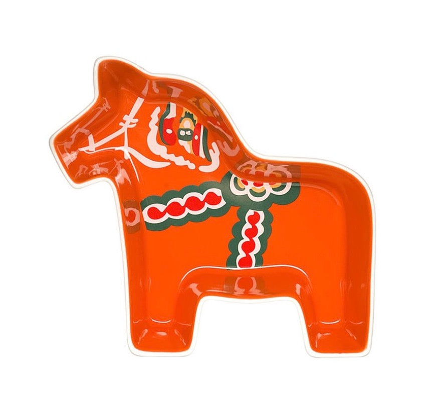 瑞典 Sagaform 【Sweden系列】經典達拉木馬造型盤-橘紅