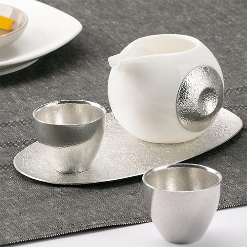 日本 能作 小團緣酒器桐木組 - 1片口盅+2清酒杯入