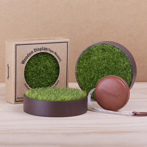 iThinking 【擺飾配件】皮捲尺原木展示座