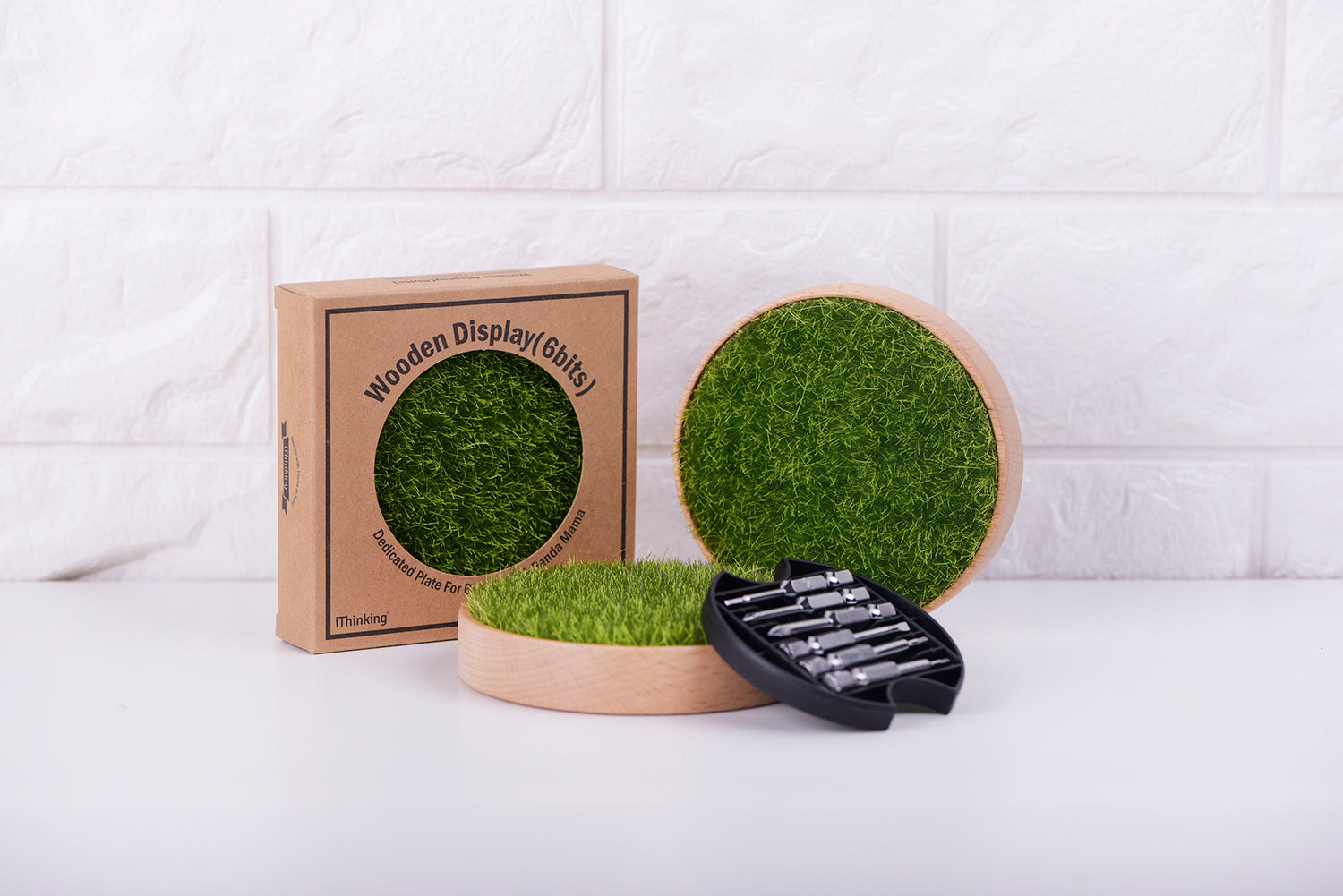 iThinking 【擺飾配件】精密起子頭原木展示座