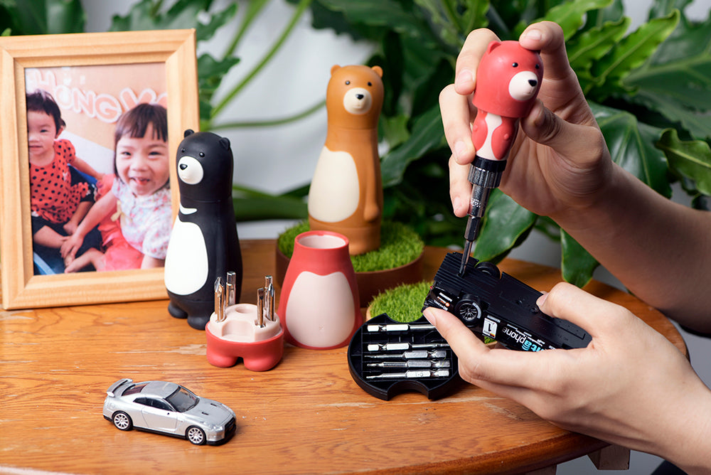 iThinking 【擺飾配件】精密起子頭原木展示座