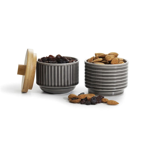 瑞典 Sagaform Coffee & More 竹木蓋雙層小碟-灰