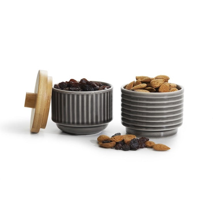 瑞典 Sagaform Coffee & More 竹木蓋雙層小碟-灰