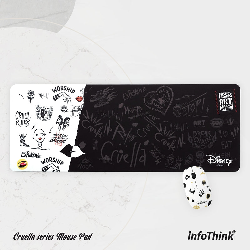 InfoThink 迪士尼壞美力系列 寬版滑鼠墊 庫伊拉