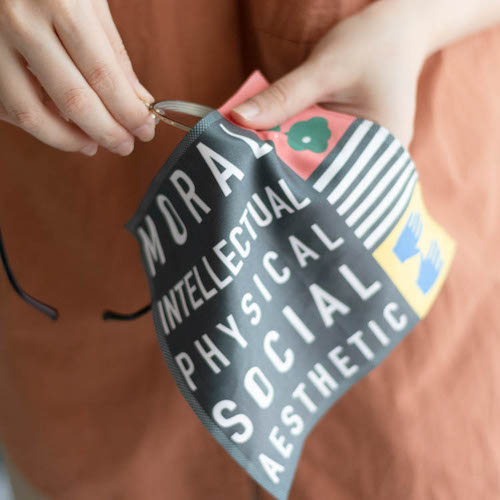 來好LAI HAO 五育系列 擦拭布-五育並進黑