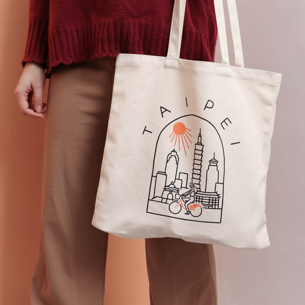 來好 LAI HAO 台北風景托特包-I LOVE U-Bike