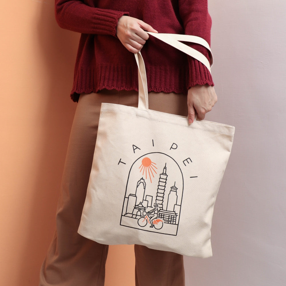 來好 LAI HAO 台北風景托特包-I LOVE U-Bike