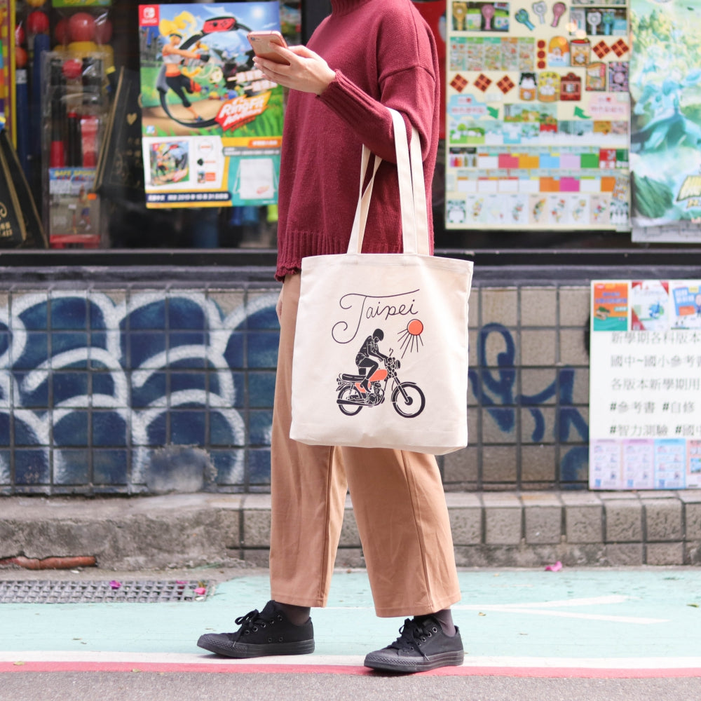 來好 LAI HAO 台北風景托特包-I LOVE U-Bike