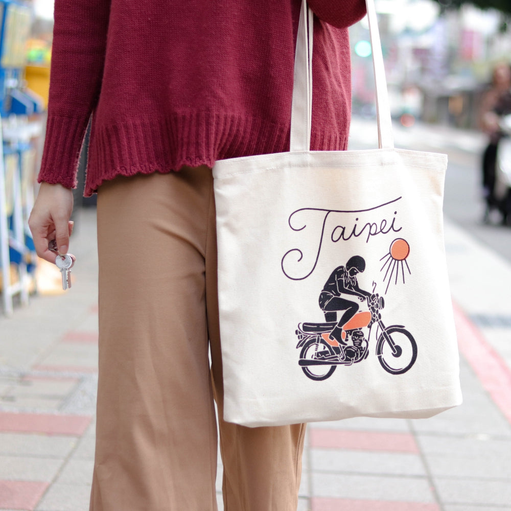 來好 LAI HAO 台北風景托特包-I LOVE U-Bike