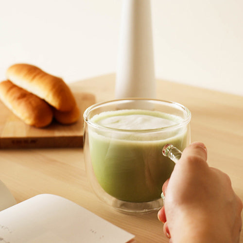 好玻 GOODGLAS 復古把手雙層玻璃杯-360ml