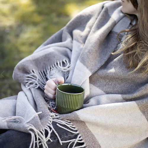 瑞典 Sagaform 烏勒羊毛披肩蓋毯-兩色