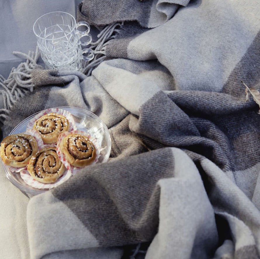 瑞典 Sagaform 烏勒羊毛披肩蓋毯-兩色