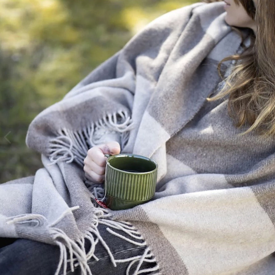 瑞典 Sagaform 烏勒羊毛披肩蓋毯-兩色