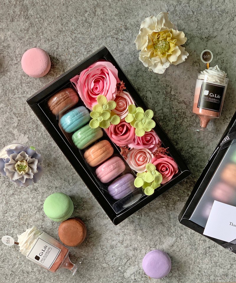 G’s Life 花與香氛─馬卡龍與玫瑰花香皂禮盒