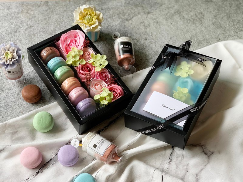 G’s Life 花與香氛─馬卡龍與玫瑰花香皂禮盒