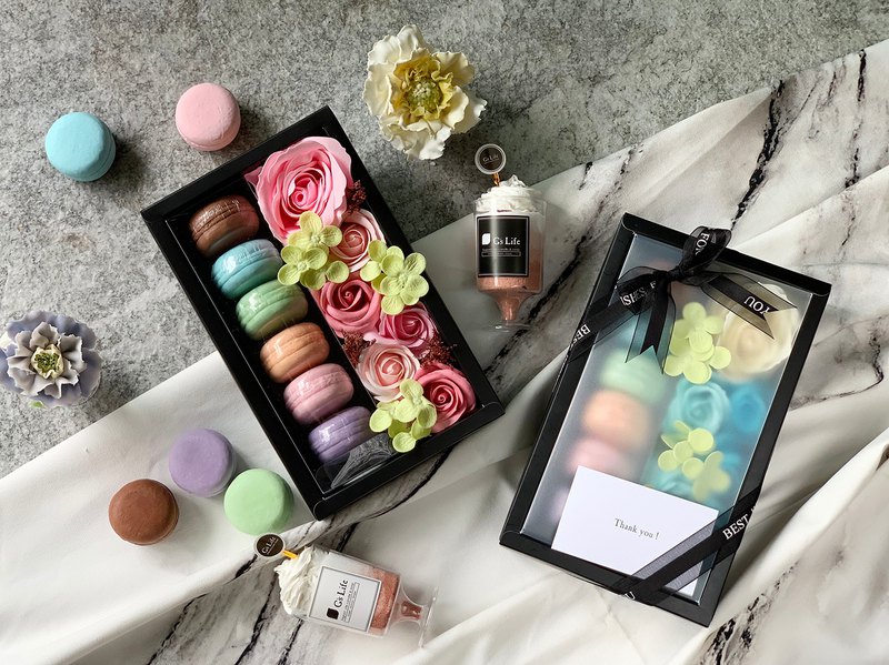 G’s Life 花與香氛─馬卡龍與玫瑰花香皂禮盒