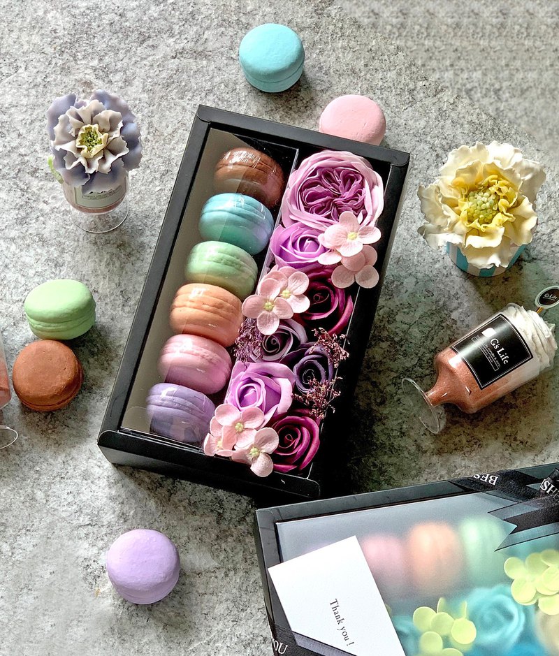 G’s Life 花與香氛─馬卡龍與玫瑰花香皂禮盒