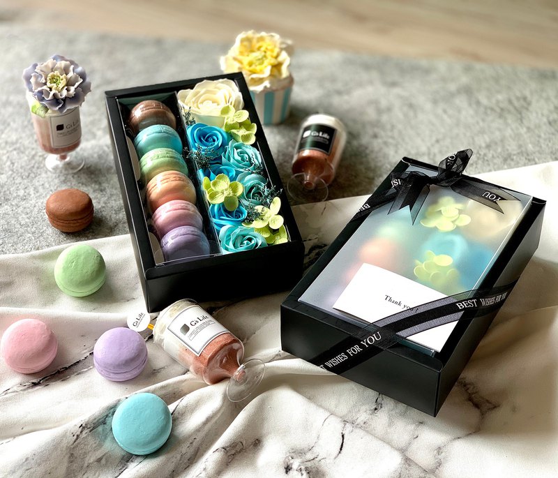 G’s Life 花與香氛─馬卡龍與玫瑰花香皂禮盒