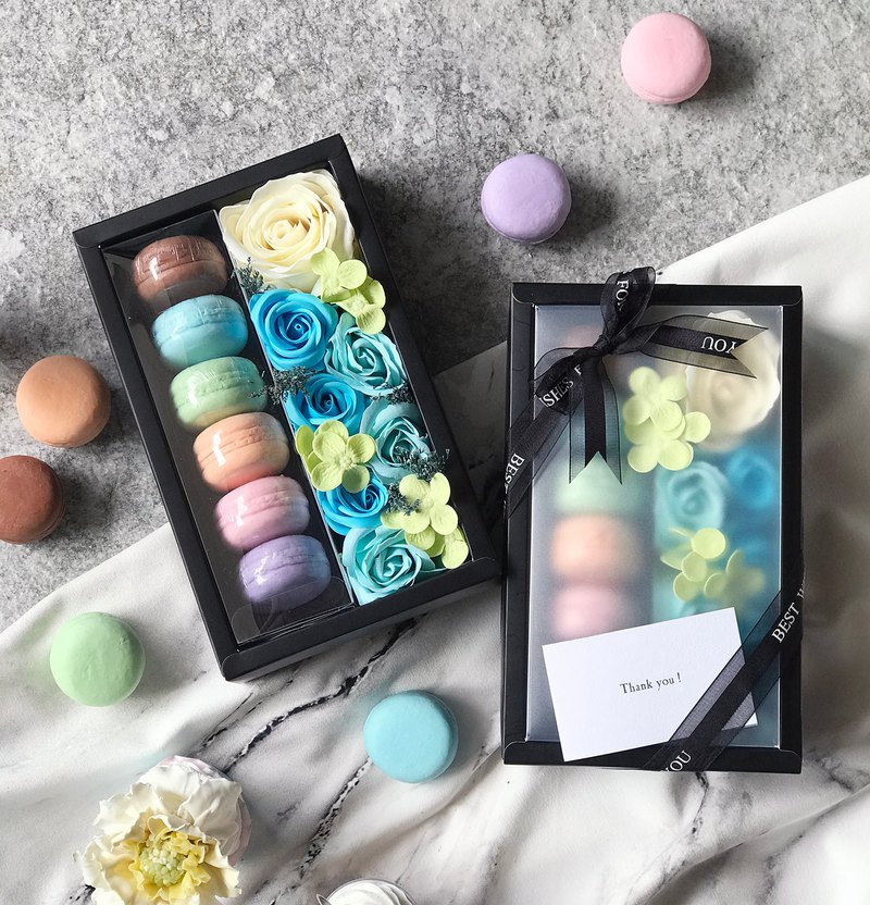 G’s Life 花與香氛─馬卡龍與玫瑰花香皂禮盒