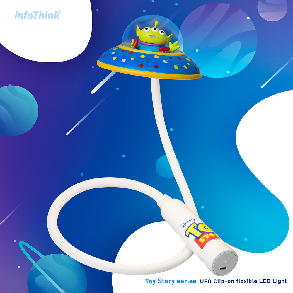 InfoThink 三眼怪系列 USB充電LED任意彎飛碟燈