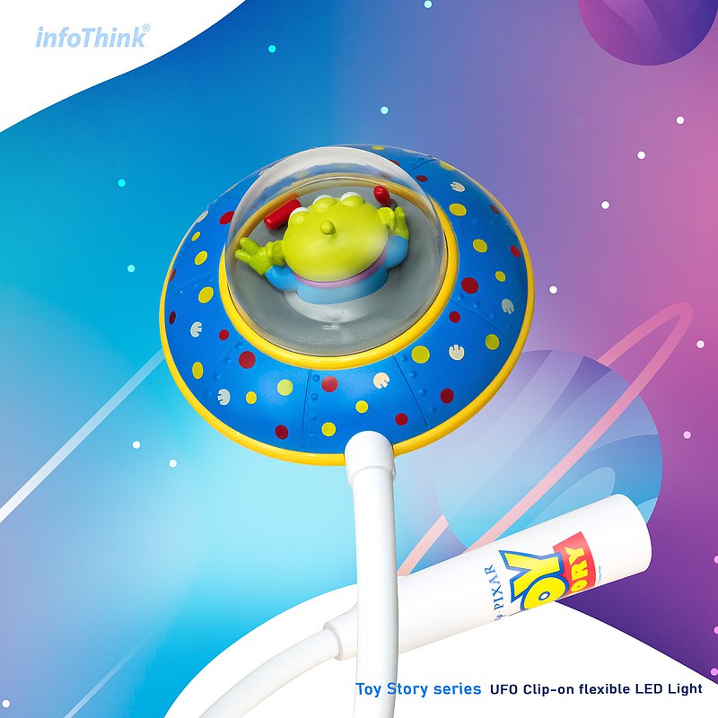 InfoThink 三眼怪系列 USB充電LED任意彎飛碟燈