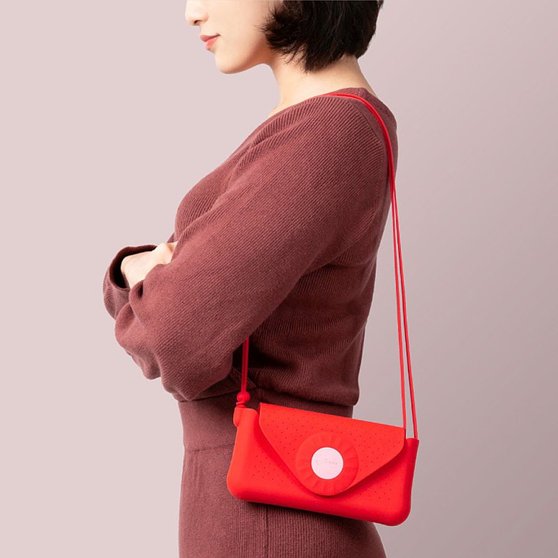 Bone 泡泡斜背手機包(橫式) - 隨身小包 無鉤設計