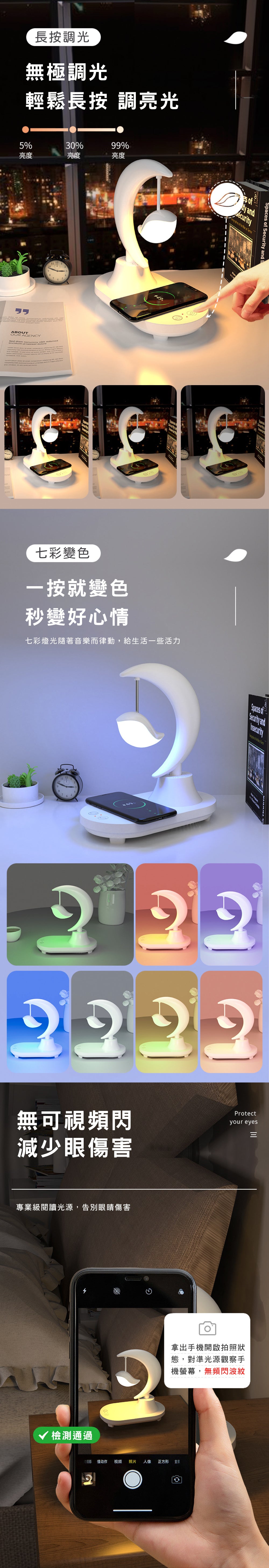 家居生活雜貨舖 USB飛鳥無線充音箱小夜燈