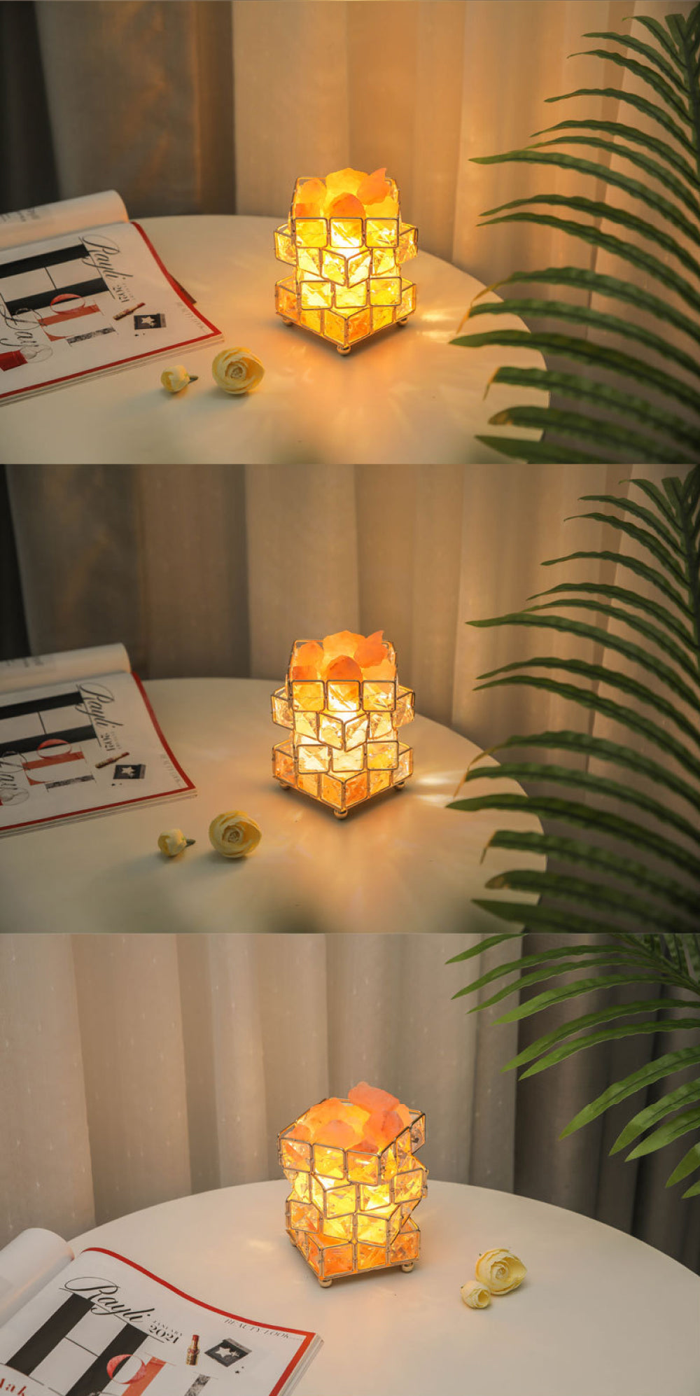 家居生活雜貨舖 四層魔術方塊水晶鹽燈