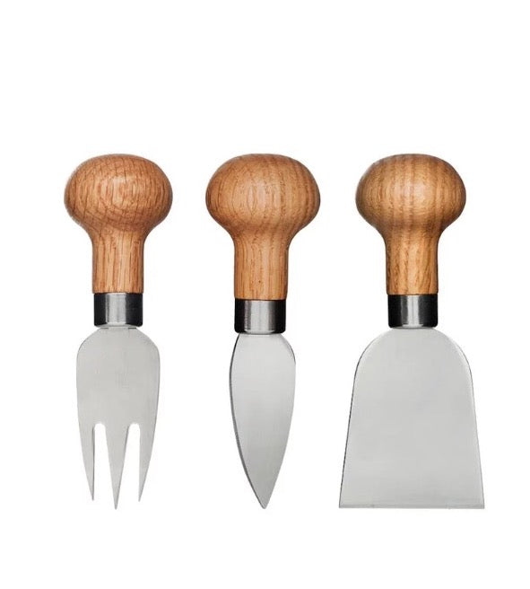 瑞典 Sagaform 橡木手把起司甜點餐刀組