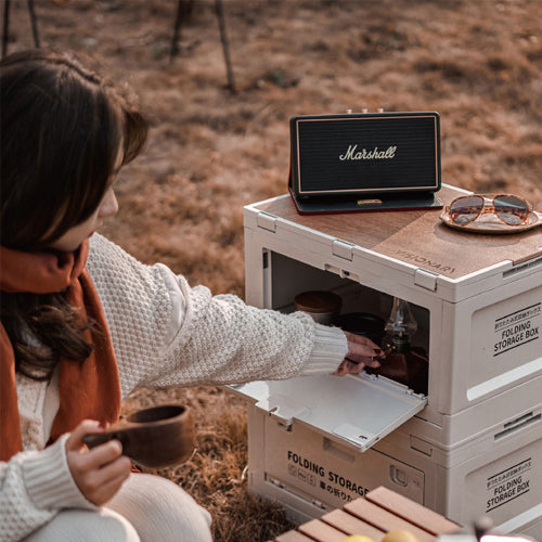 家居生活雜貨舖 質感戶外摺疊木蓋收納箱