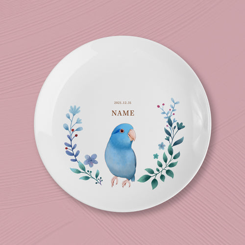 款式圖-太平洋鸚鵡6.5吋骨瓷盤