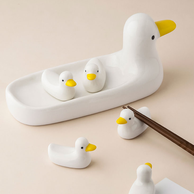 家居生活雜貨鋪 鴨鴨家族筷架套組