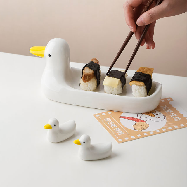 家居生活雜貨鋪 鴨鴨家族筷架套組
